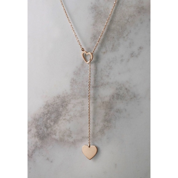 “Endless Love” Heart Lariat Minimalist Necklace - Picture 8 of 9